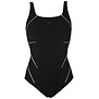 W Jewel One Piece Low C Cup black-white