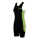 W Rear Zip Trisuit St black/pea-green