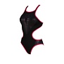 W Arena One Swimsuit Tech One Back Logo black-rose