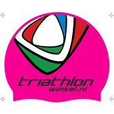 Triathlonwinkel Silicone Badmuts Neon Pink