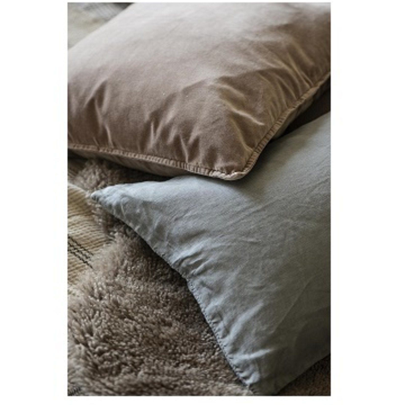 IB Laursen Linnen Kussenhoes Thunder Grey 60x40cm