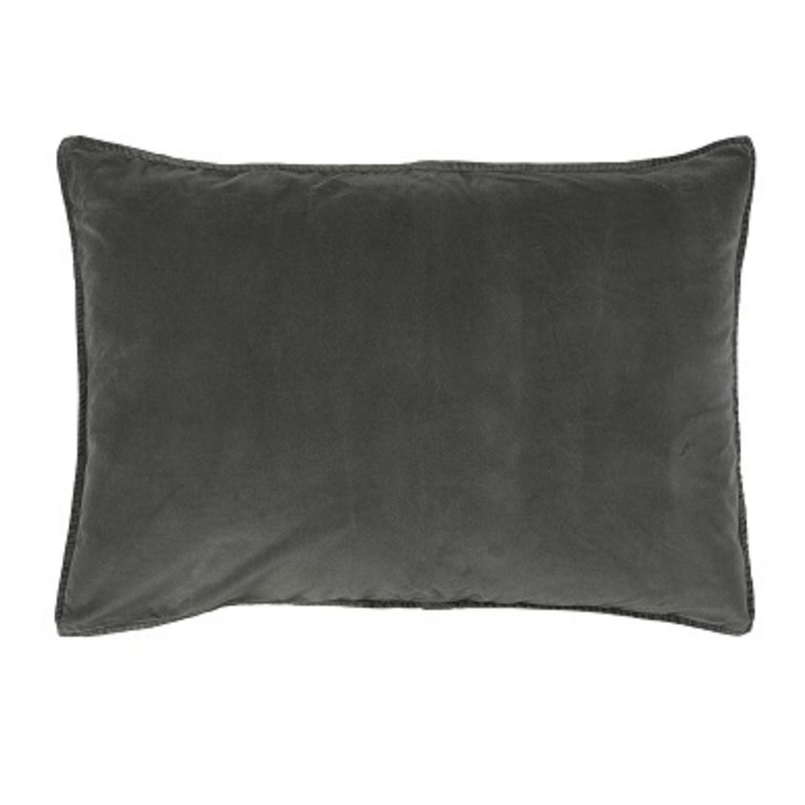 IB Laursen Velvet kussenhoes thunder grey (72x52cm)