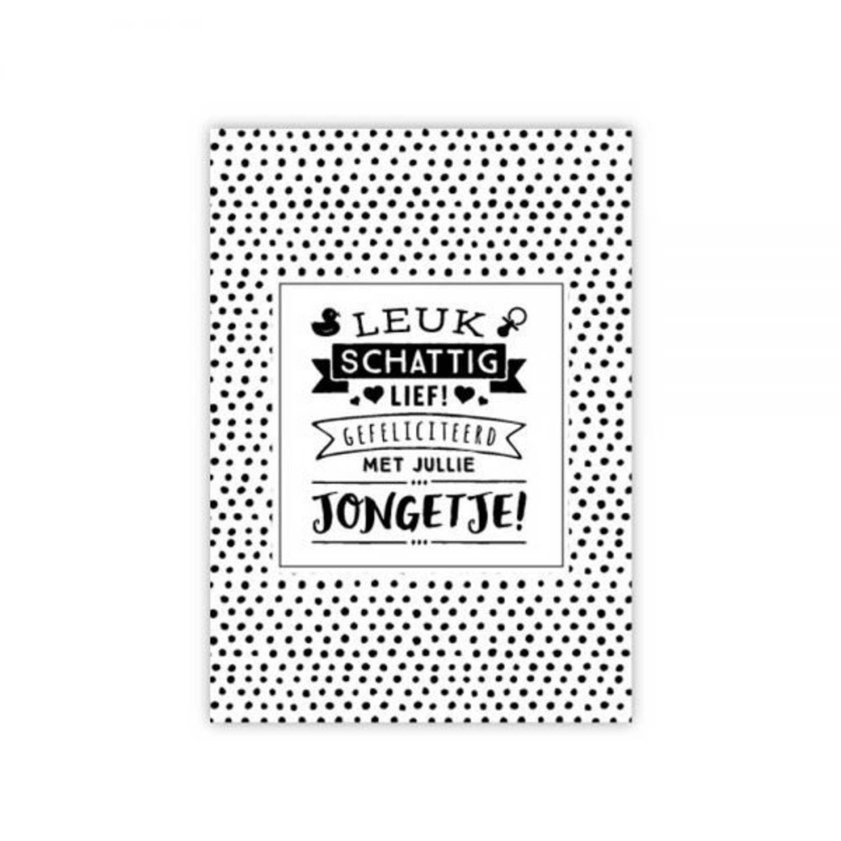 Totale leegverkoop van 100%LEUK Kaart- Jongetje geboren