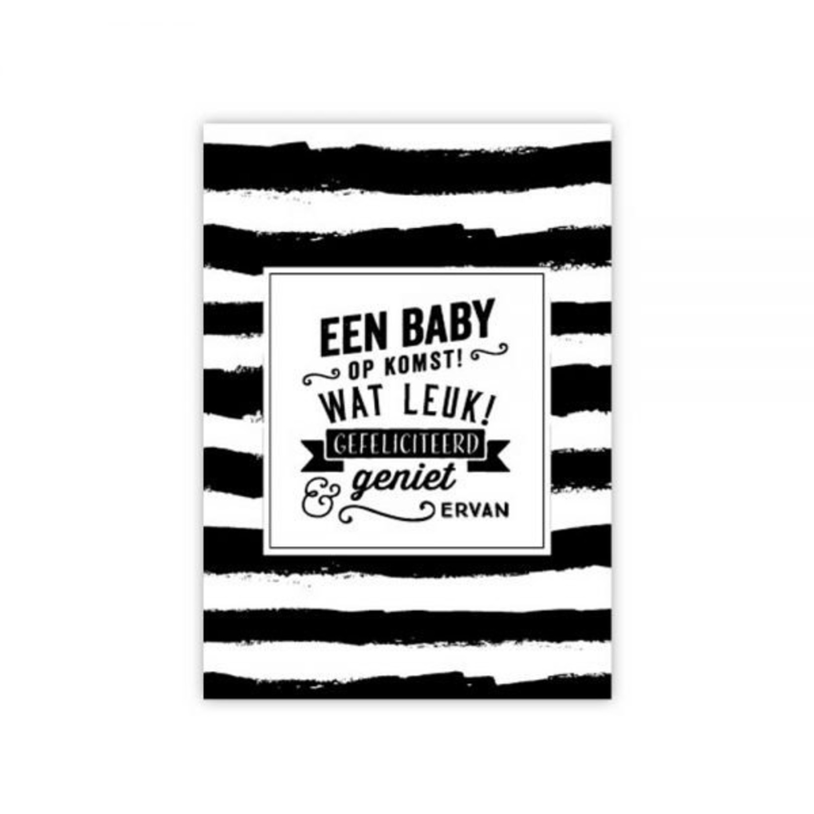 Totale leegverkoop van 100%LEUK Kaart- Baby op komst