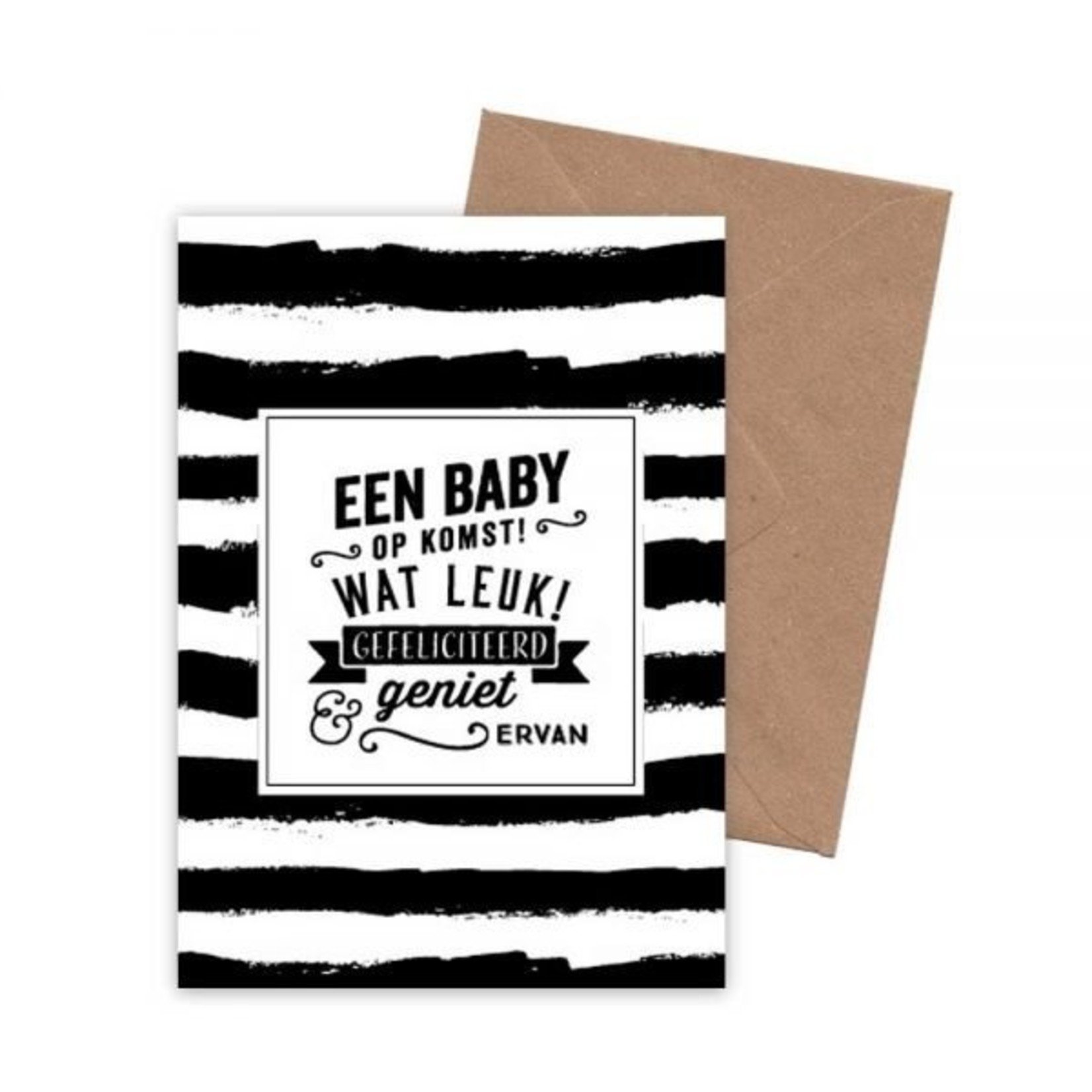 Totale leegverkoop van 100%LEUK Kaart- Baby op komst