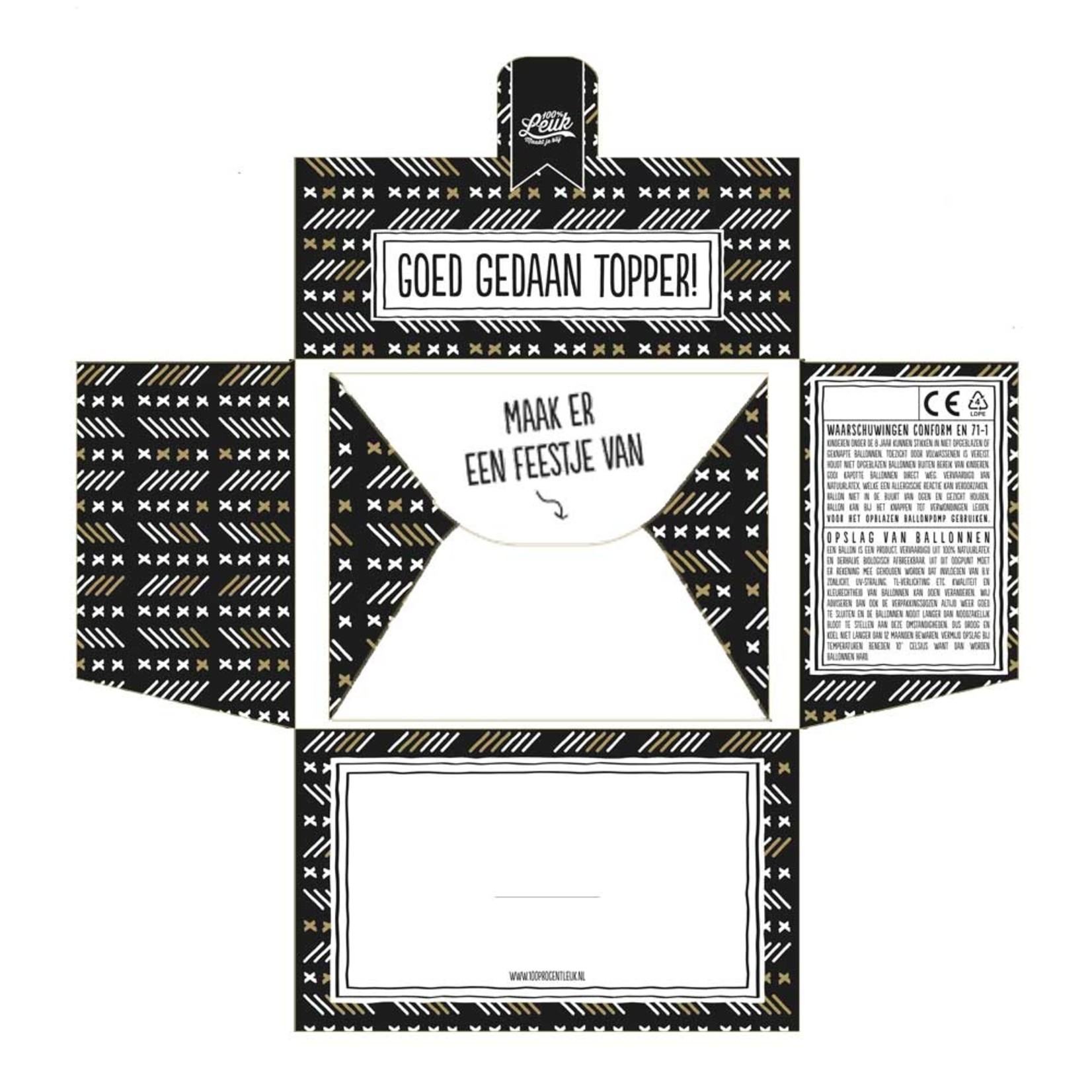 Totale leegverkoop van 100%LEUK Ballonkaarten varianten