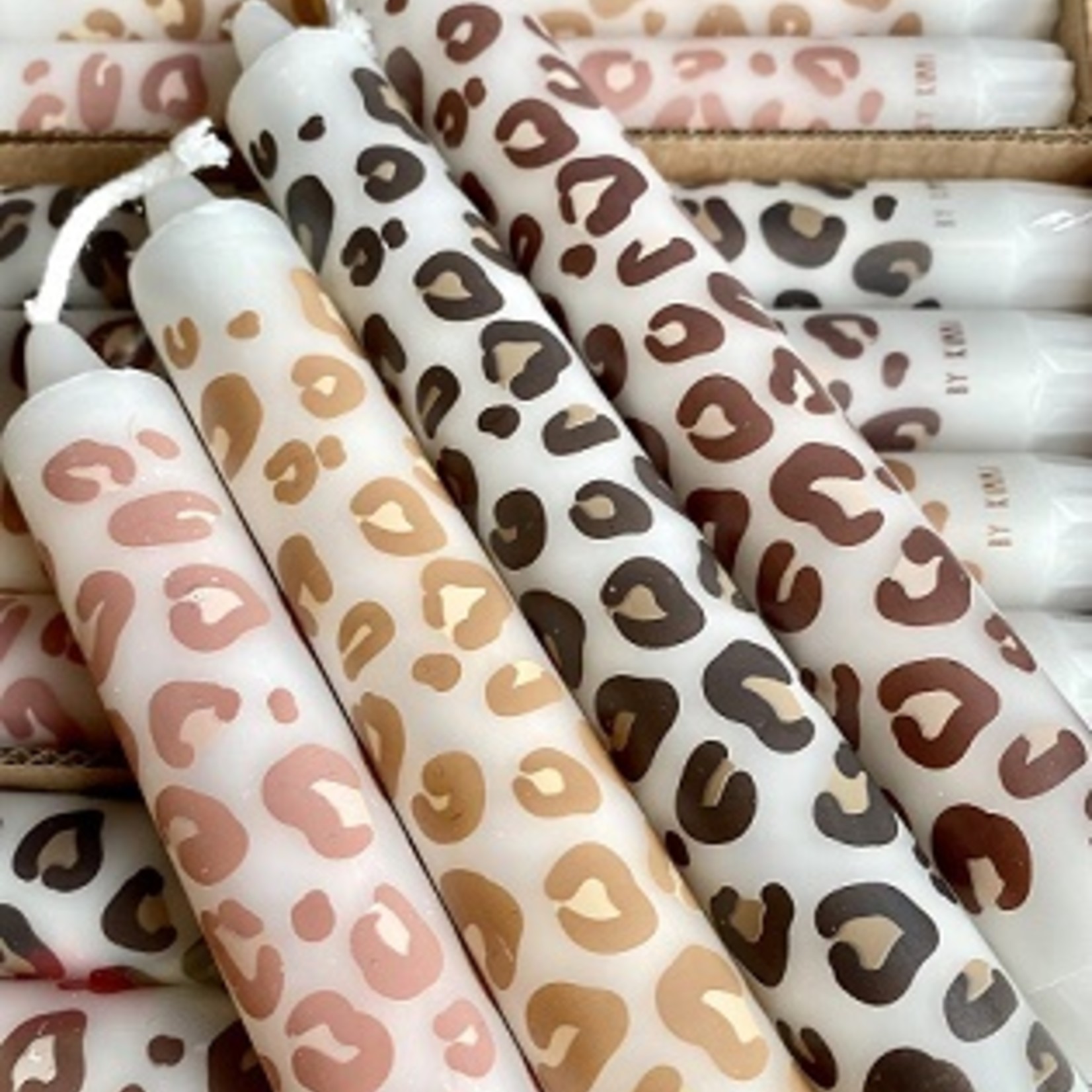 Rustik Lys Dinerkaars leopard