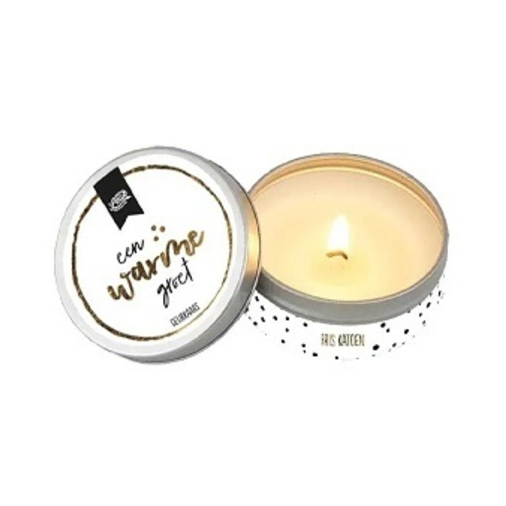 Totale leegverkoop van 100%LEUK Geurkaarsjes in blikje (varianten)