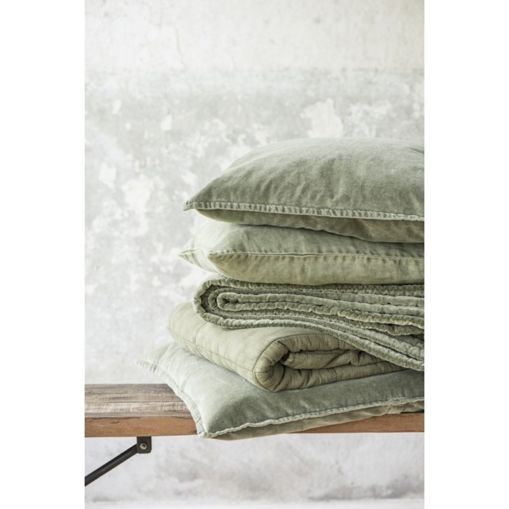 IB Laursen Quilt velvet olive