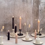 Home Society Kaarsenhouder XL candle beige