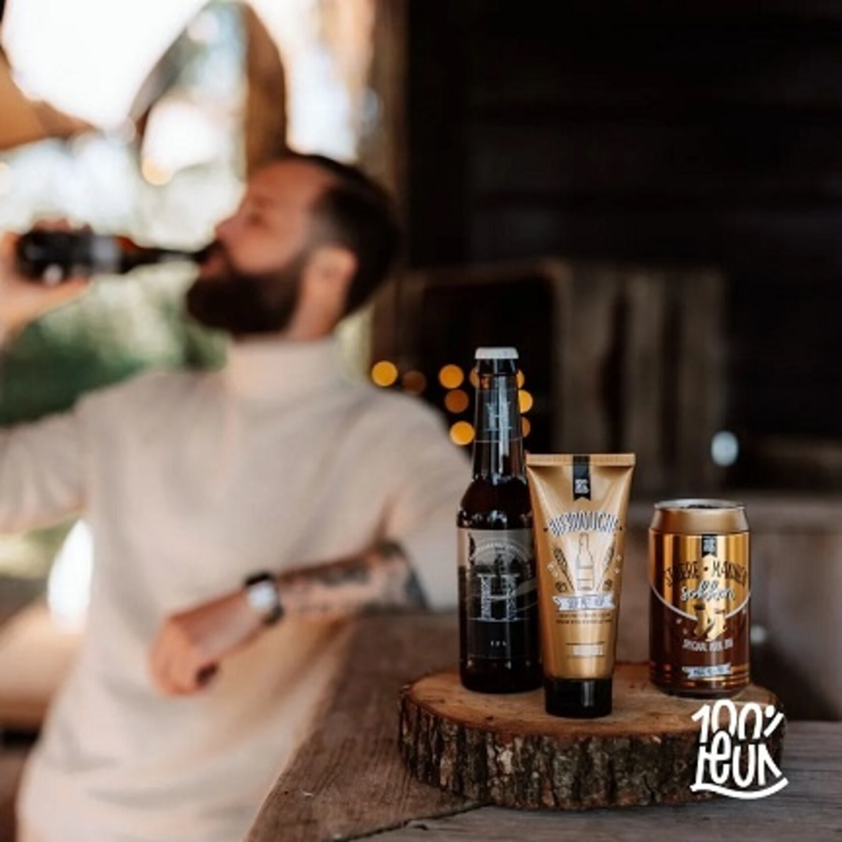 Totale leegverkoop van 100%LEUK Douchegel Bierdouche in kadoverpakking