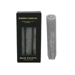 Home Society Korte dinerkaarsjes grijs - set van 6