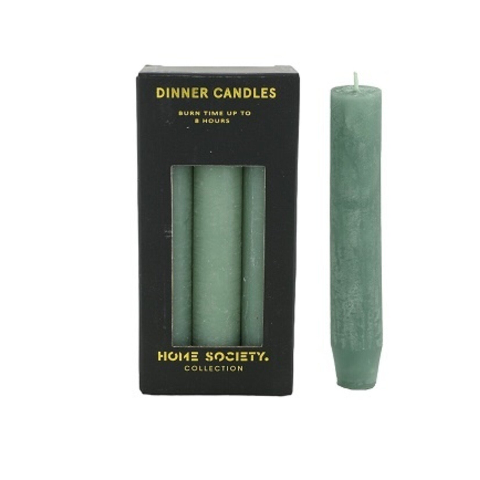Home Society Korte dinerkaarsjes celadon - set van 6