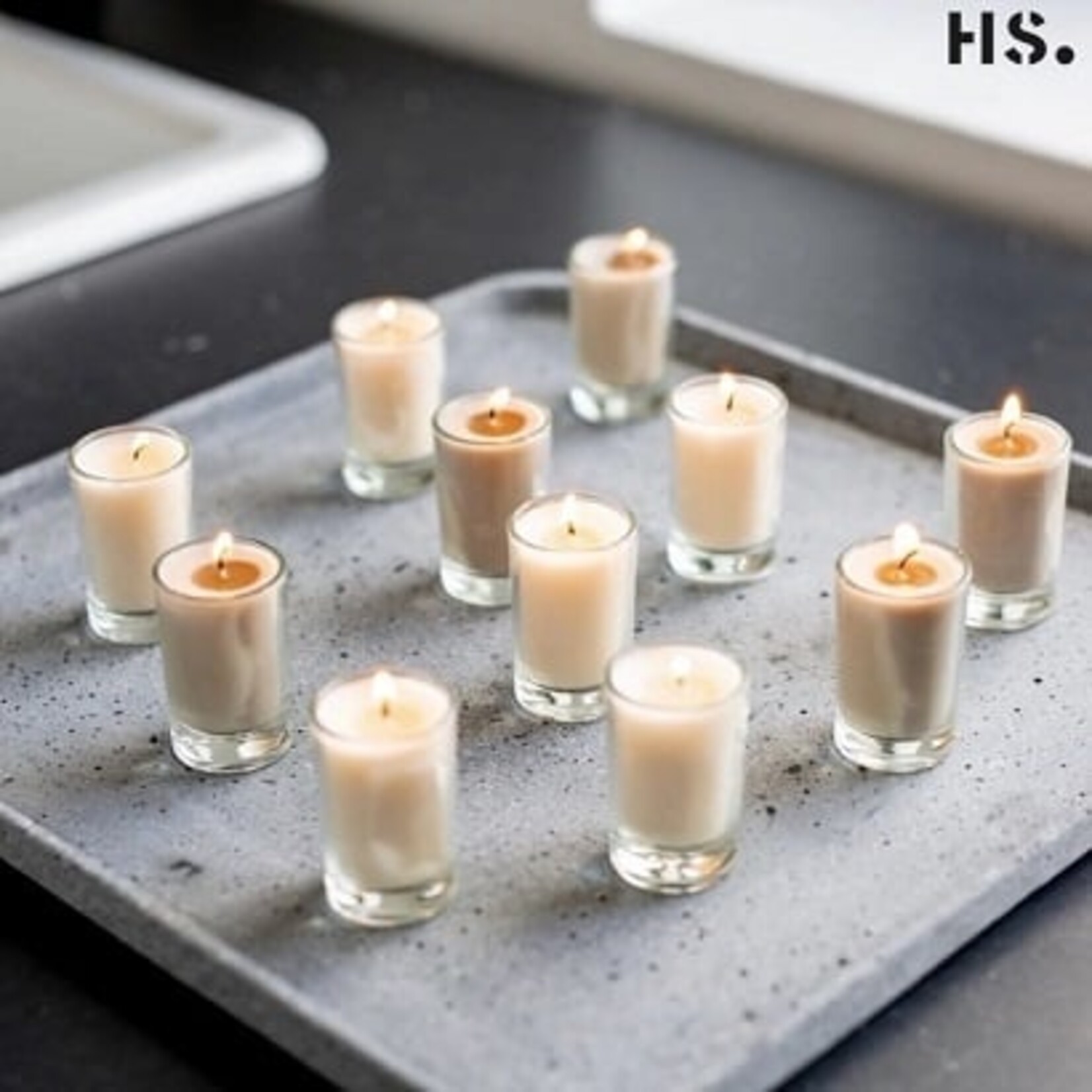 Votive kaarsjes Wit/creme - set van 6