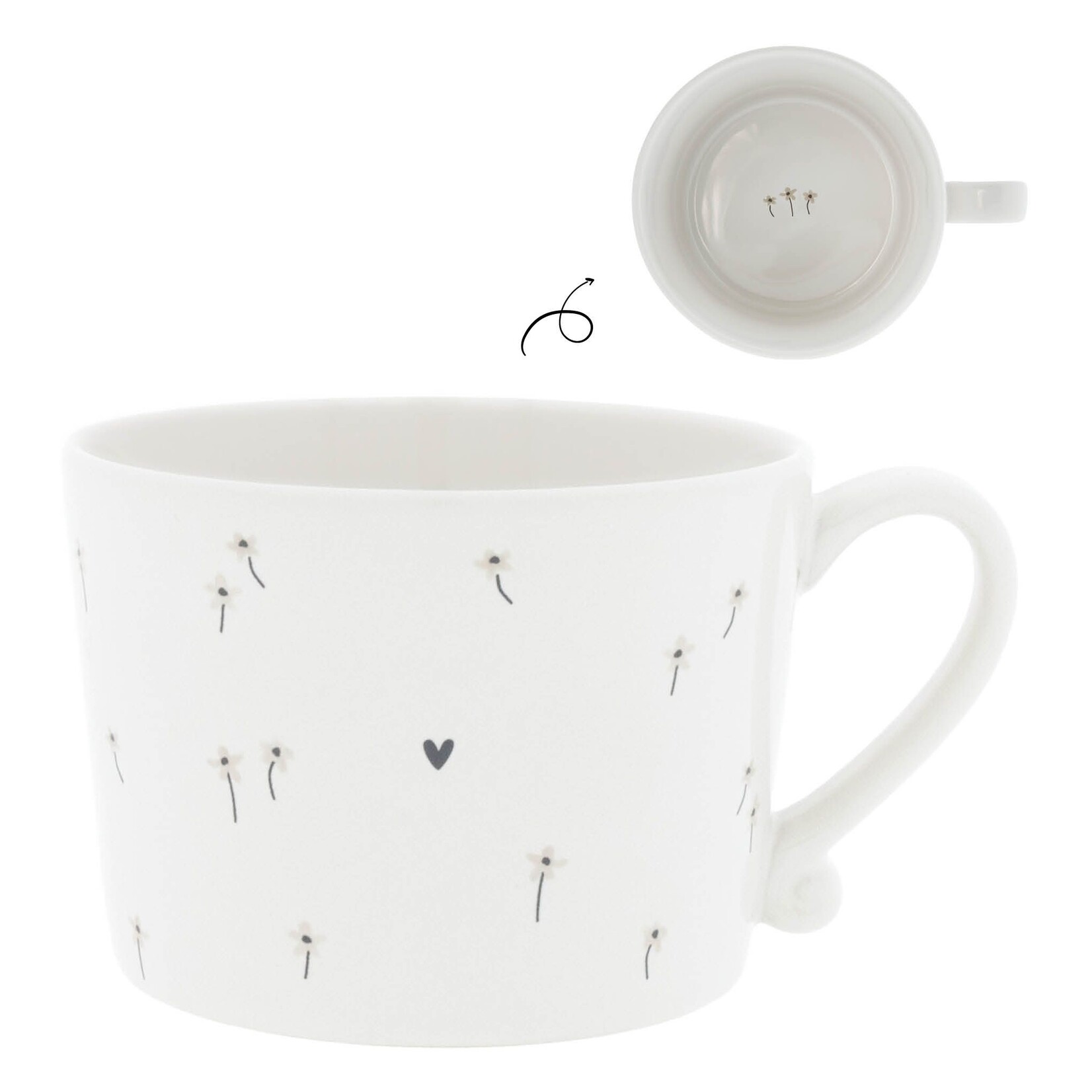 Bastion Collections Mok wit Daisies L