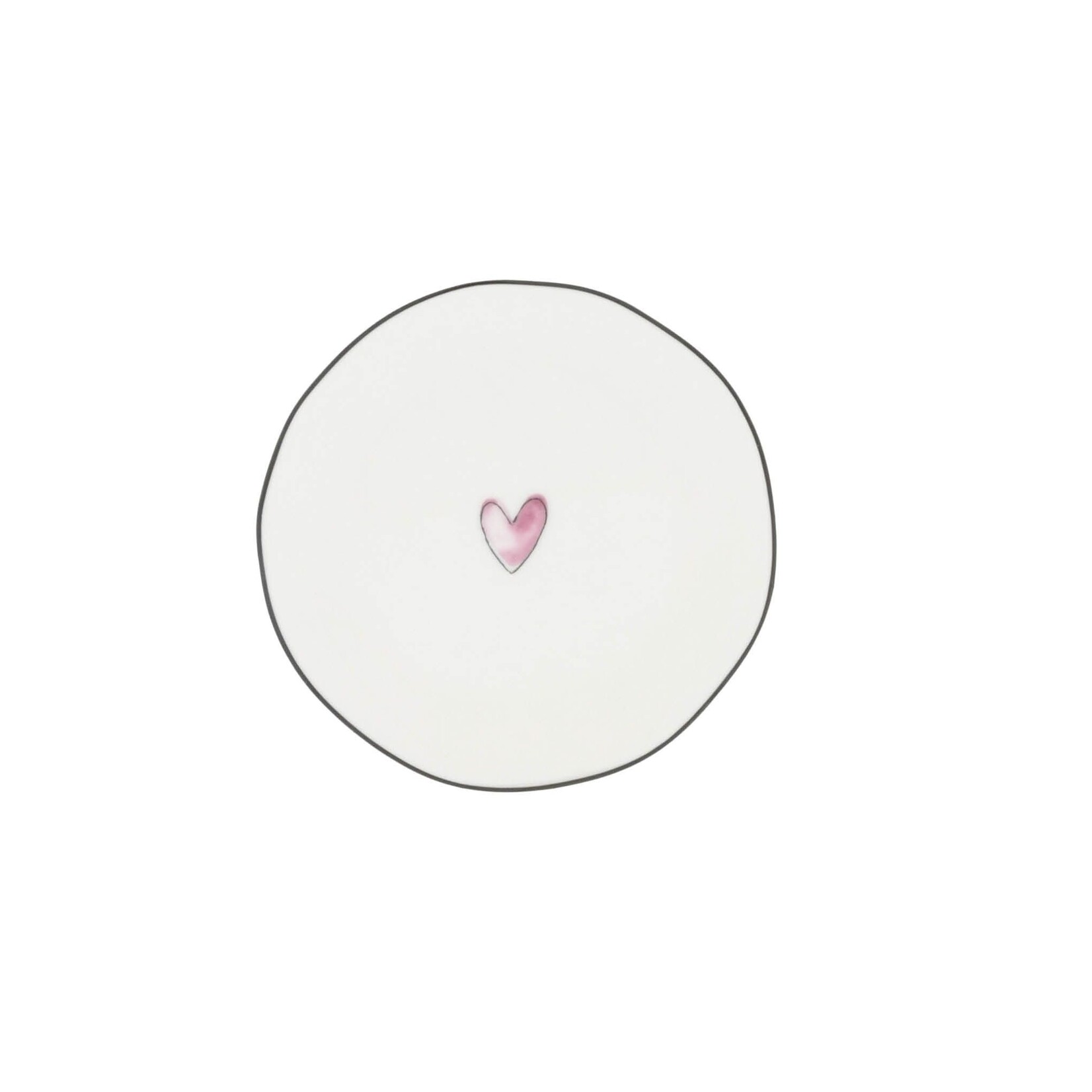 Bastion Collections Side plate roze hart