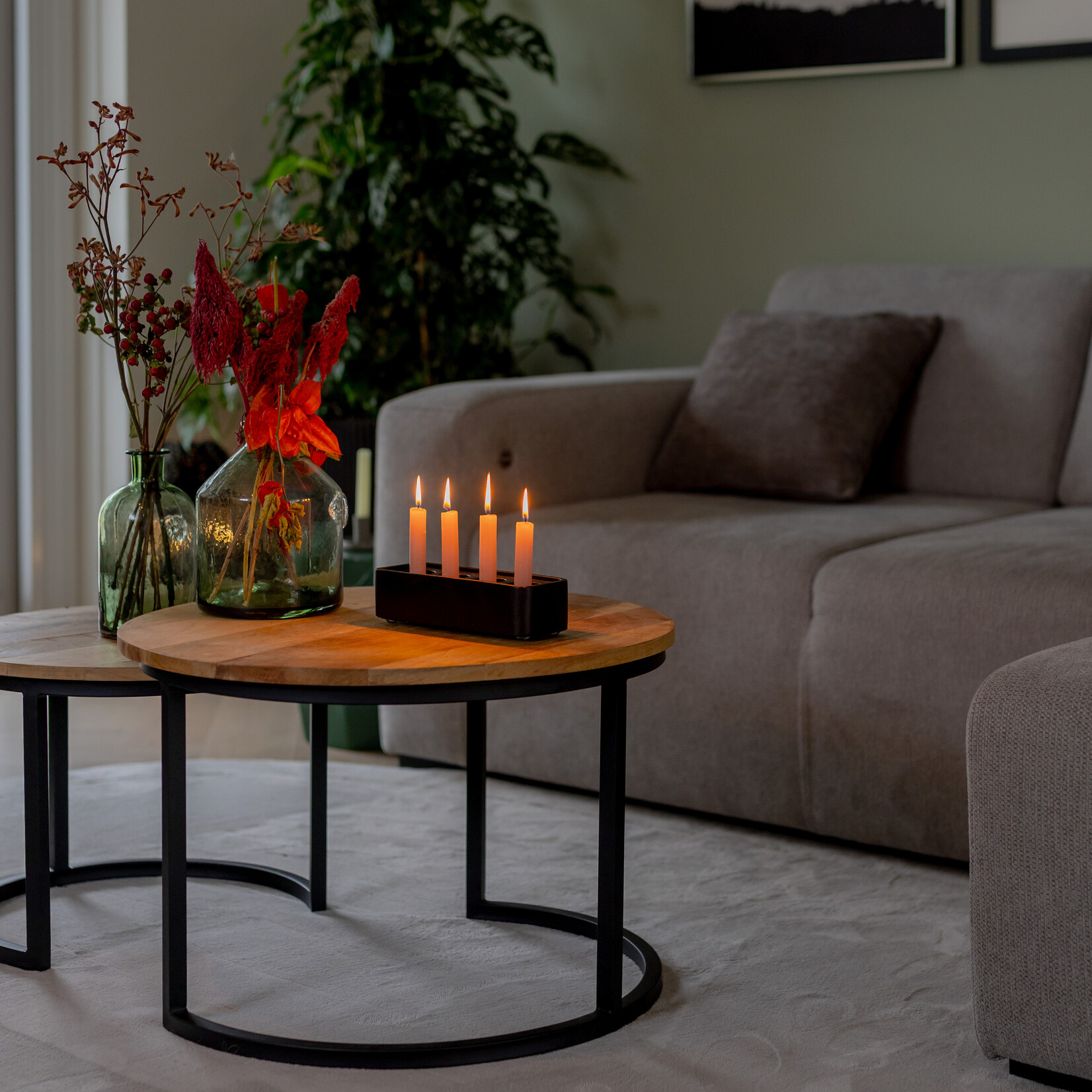 Home Society Waxinehouder four