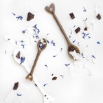 Bastion Collections Lepeltje wit met zwart hartje