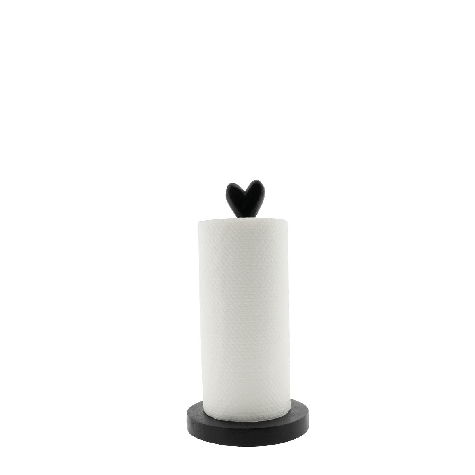 Bastion Collections Keukenrolhouder hart zwart