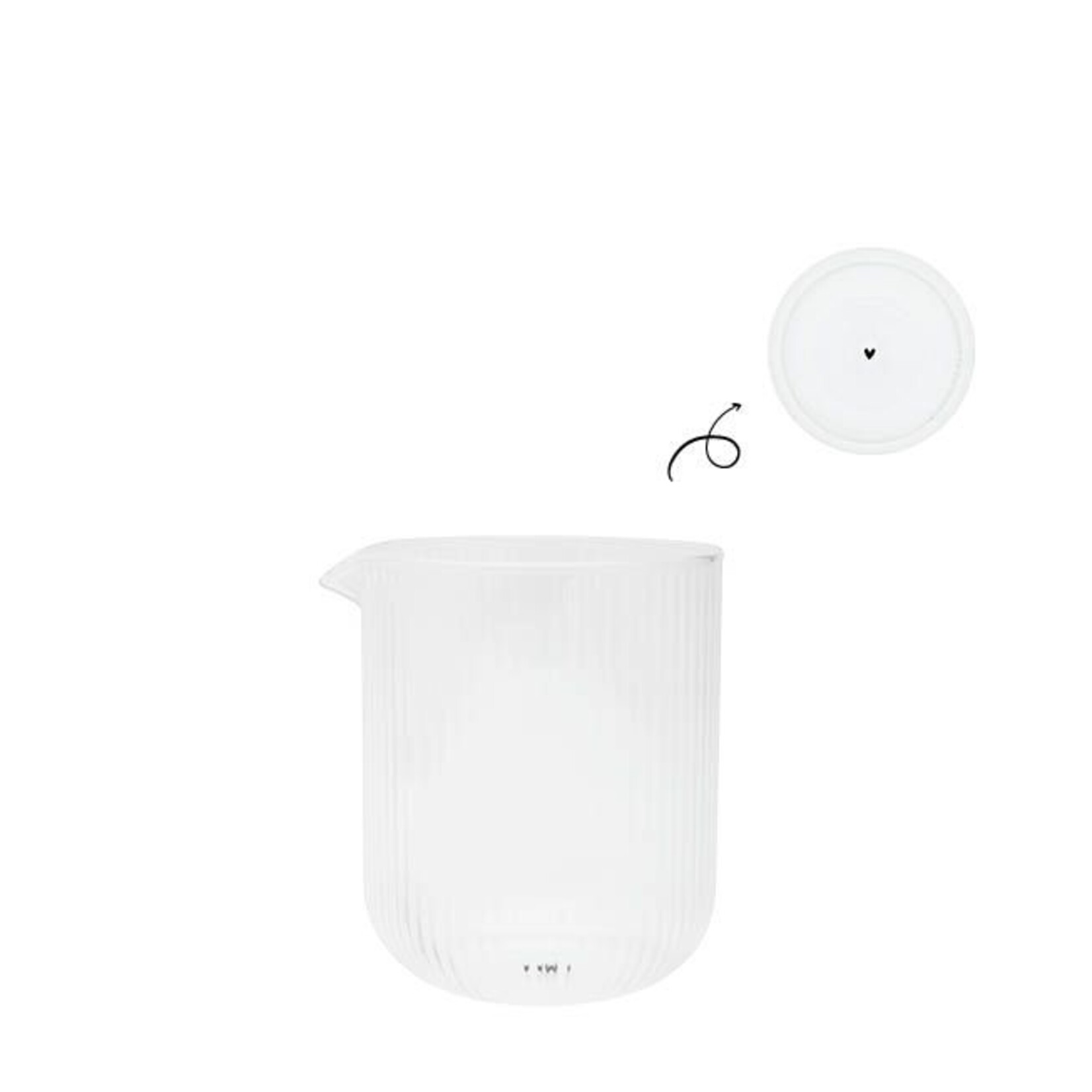 Bastion Collections Waterkannetje - Geribbeld glas