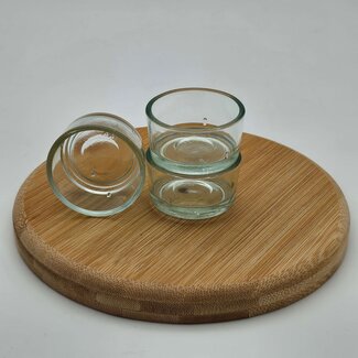 Glazen waxinelicht cupjes