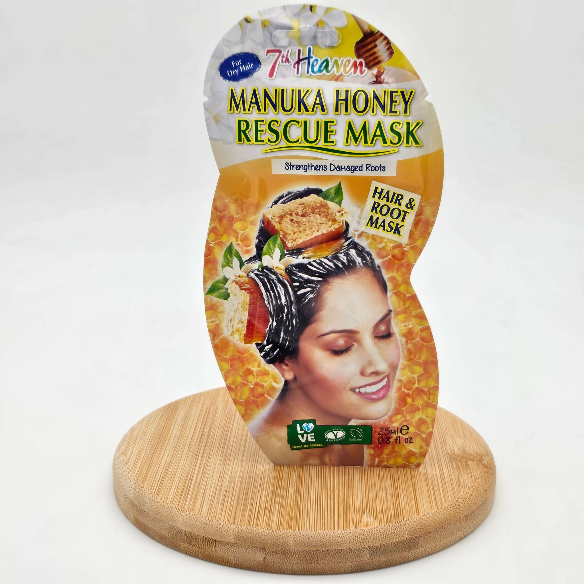 7th Heaven Haarmaske Mit Manuka-Honig & Kokosöl – Reparaturkur Für Geschädigte Haare & Wurzeln, 4 Stück