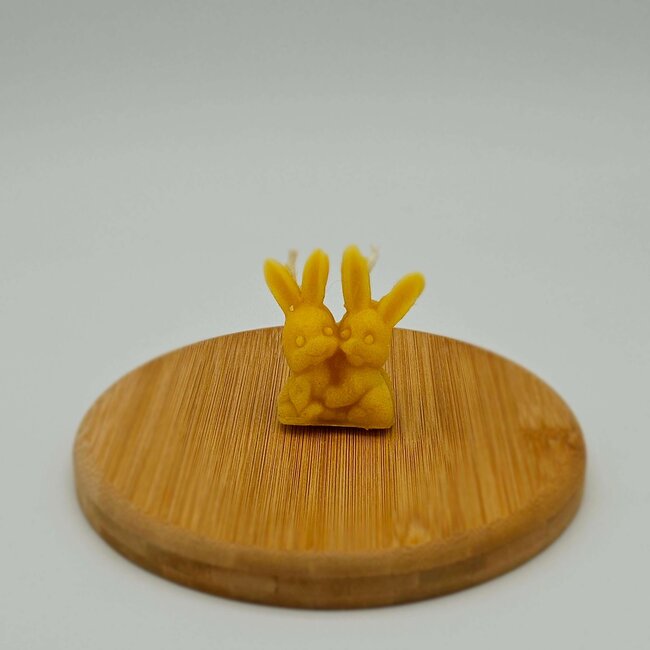 Bijenwaskaarsje tweeling Konijntjes