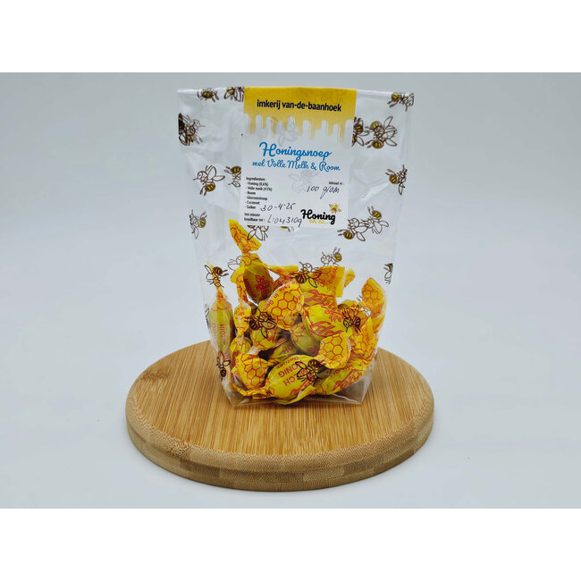 Honingsnoep met volle room en melkvulling