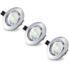 LED Inbouwspots Murillo 3 Pack 3,3W - RVS look