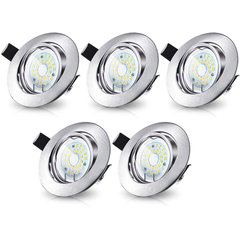 LED Inbouwspots Murillo 5 Pack - 5W - RVS look