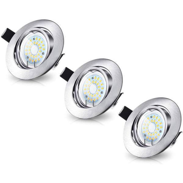 Lightexpert LED Inbouwspots Dimbaar Murillo 5W - 3 Pack - RVS look
