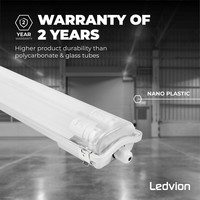 LED TL Armatuur 60CM - 2x7W - 1120 Lumen - 4000K - IP65 - Incl. LED TL Ledvion LED TL Armatuur 60CM - 2x7W - 1120 Lumen - 4000K - IP65 - Incl. LED TL