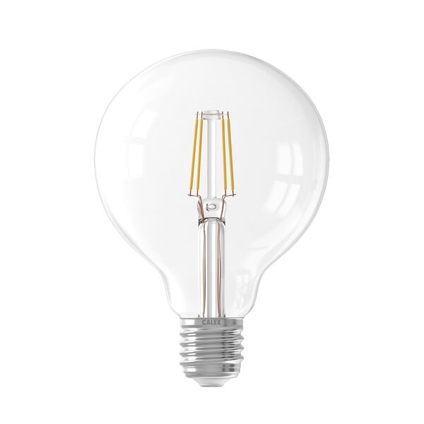 Calex Calex Globe LED Lamp Filament - E27 - 600 Lm - Zilver