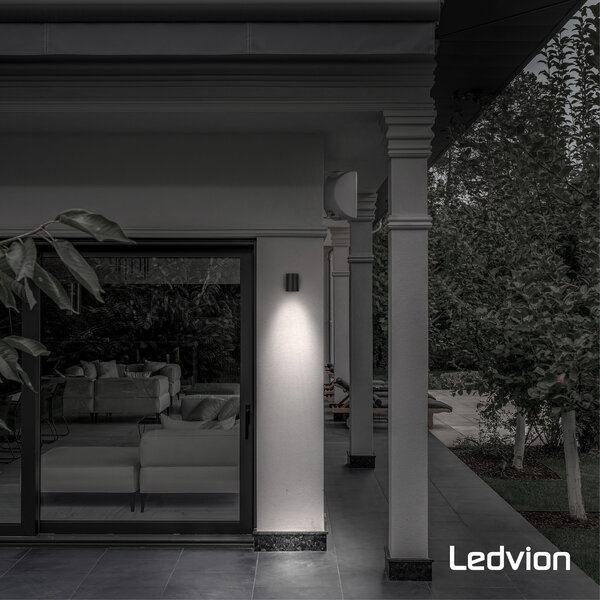 Ledvion Wandlamp buiten - Sacramento - Zwart - GU10 Fitting