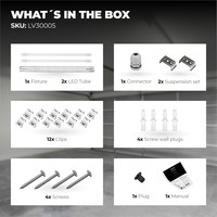 LED TL Armatuur 120CM - 24W - 3840 Lumen - 160lm/W - 6500K - IP65 - Incl. LED TL Ledvion LED TL Armatuur 120CM - 24W - 3840 Lumen - 160lm/W - 6500K - IP65 - Incl. LED TL