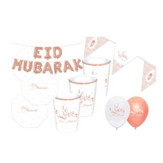 Aïd Mubarak Or rose Blanc