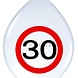 Ballon 30 ans Signe de la route 8 pièces Ballon 30 ans Signe de la route 8 pièces