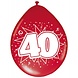 Ballon 40 ans de rubis - Rouge 8 pièces Ballon 40 ans de rubis - Rouge 8 pièces