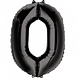 Globos Nordic Ballon Black Foil Figure 0 | 86cm Globos Nordic Ballon Black Foil Figure 0 | 86cm