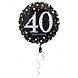 Ballon d'aluminium brillant argent-or 40 ans. Ballon d'aluminium brillant argent-or 40 ans.
