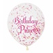 Anniversaire de ballon princesse avec confetti 6 pièces Anniversaire de ballon princesse avec confetti 6 pièces