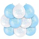 Ballons de douche de bébé coeurs bleus-blancs | 10 morceaux Ballons de douche de bébé coeurs bleus-blancs | 10 morceaux