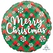 Ballon d'hélium joyeux Noël vert-rouge | 45 cm Ballon d'hélium joyeux Noël vert-rouge | 45 cm