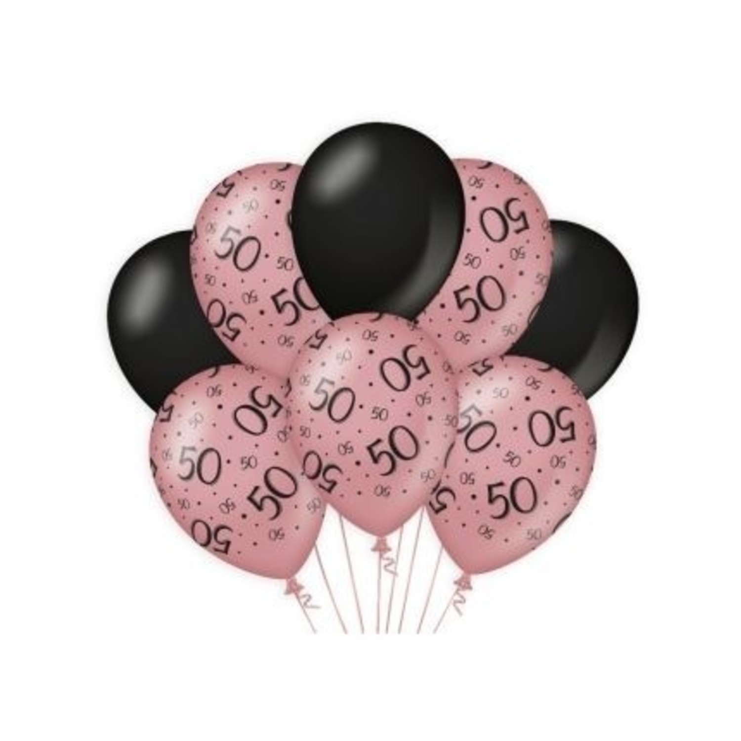 Acheter des ballons 50 ans rose or / noir?