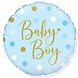 Ballon d'hélium mousseux bébé garçon dots | Environ 45 cm Ballon d'hélium mousseux bébé garçon dots | Environ 45 cm