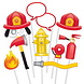 Creative Converting Accessoires pour photos de pompiers - 10 pièces Creative Converting Accessoires pour photos de pompiers - 10 pièces