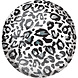 Amscan Ballon Orbz imprimé léopard blanc | 38cm Amscan Ballon Orbz imprimé léopard blanc | 38cm