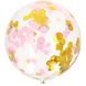 Folat Ballon confettis XL or et rose 61cm | par unité Folat Ballon confettis XL or et rose 61cm | par unité