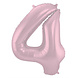 Folat Ballon aluminium numéro 4 Mat Rose Pastel | 86cm Folat Ballon aluminium numéro 4 Mat Rose Pastel | 86cm