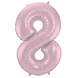 Folat Ballon aluminium numéro 8 Mat Rose Pastel | 86cm Folat Ballon aluminium numéro 8 Mat Rose Pastel | 86cm